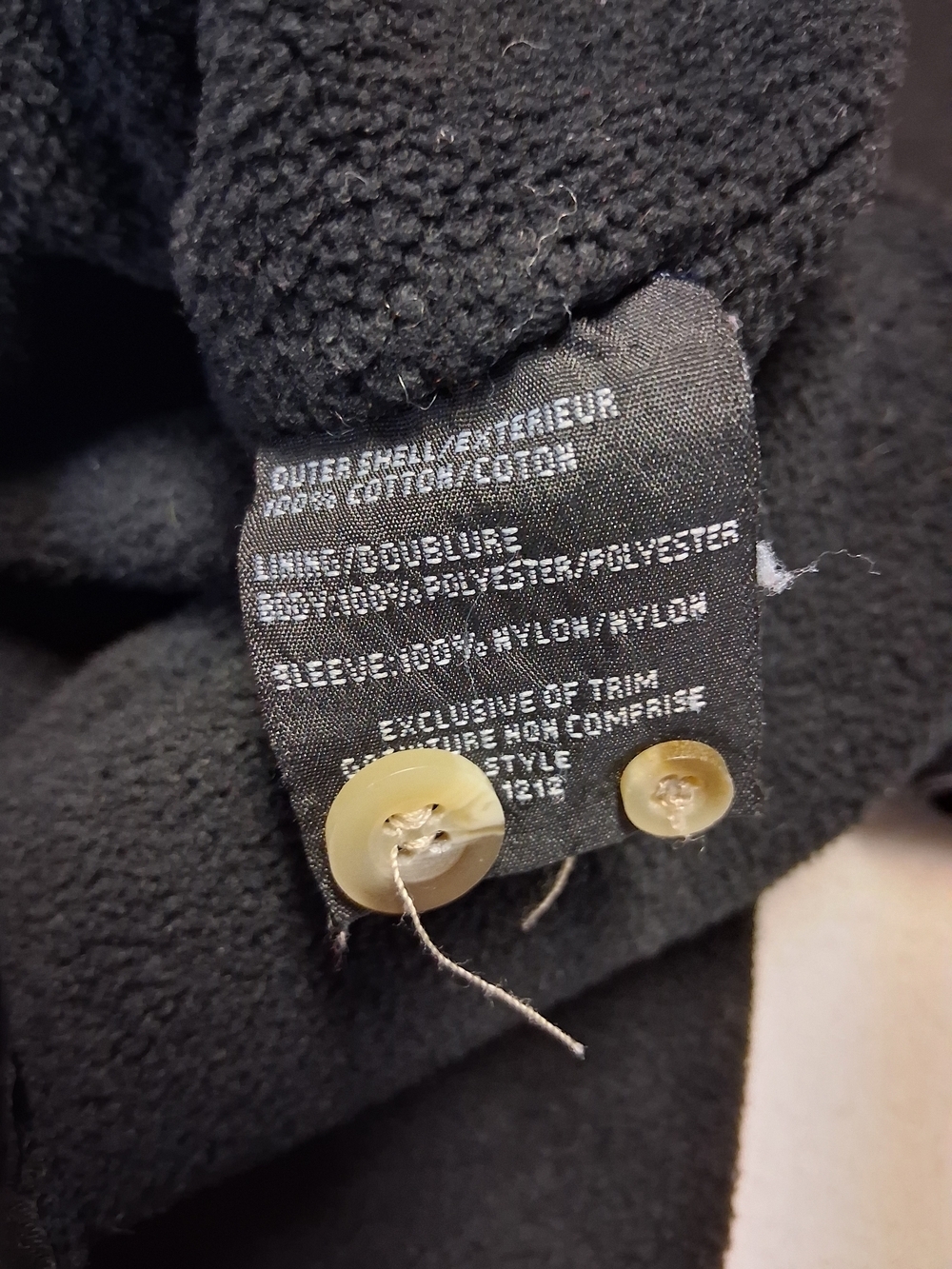 4/20$ ON-TRACK Black Button-Up Work Shirt Jacket With Warm Lining  withChestlogo - Picture 5 of 8